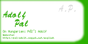 adolf pal business card